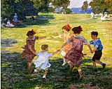 Edward Henry Potthast Ring Around the Rosie painting